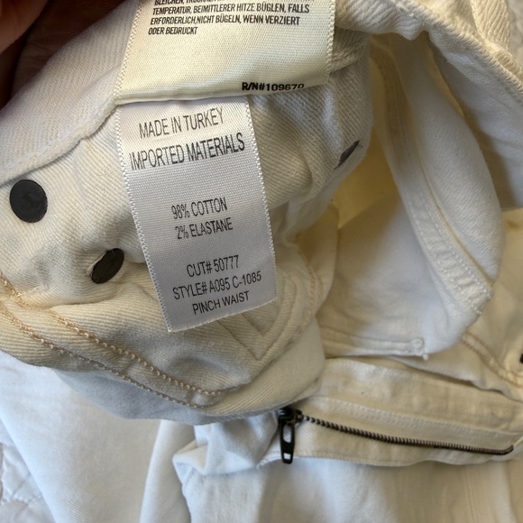 Agolde 90's Pinch Waist High Rise Straight Jeans in White Size 25 - Picture 6 of 11